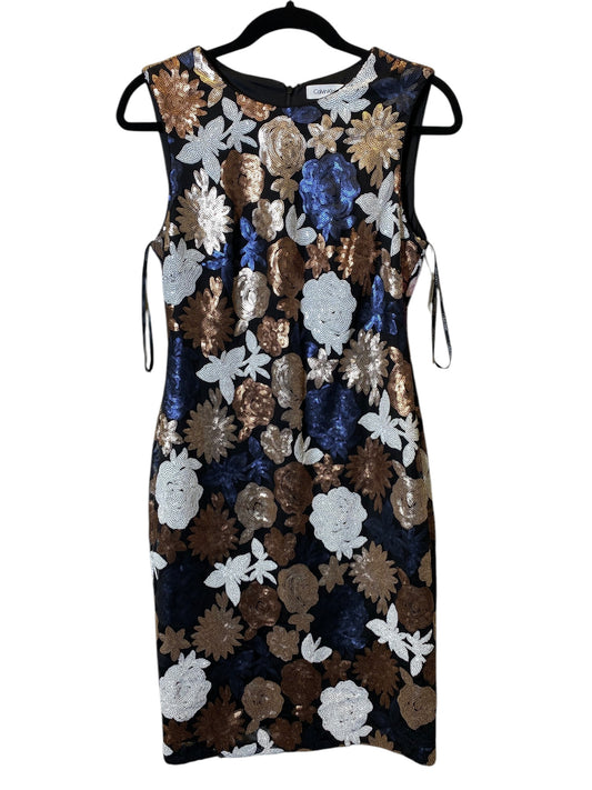 Dress Party Midi By Calvin Klein In Multi-colored, Size: S