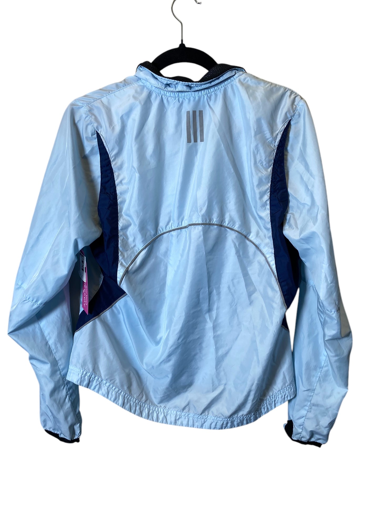 Jacket Windbreaker By Adidas In Blue, Size: S