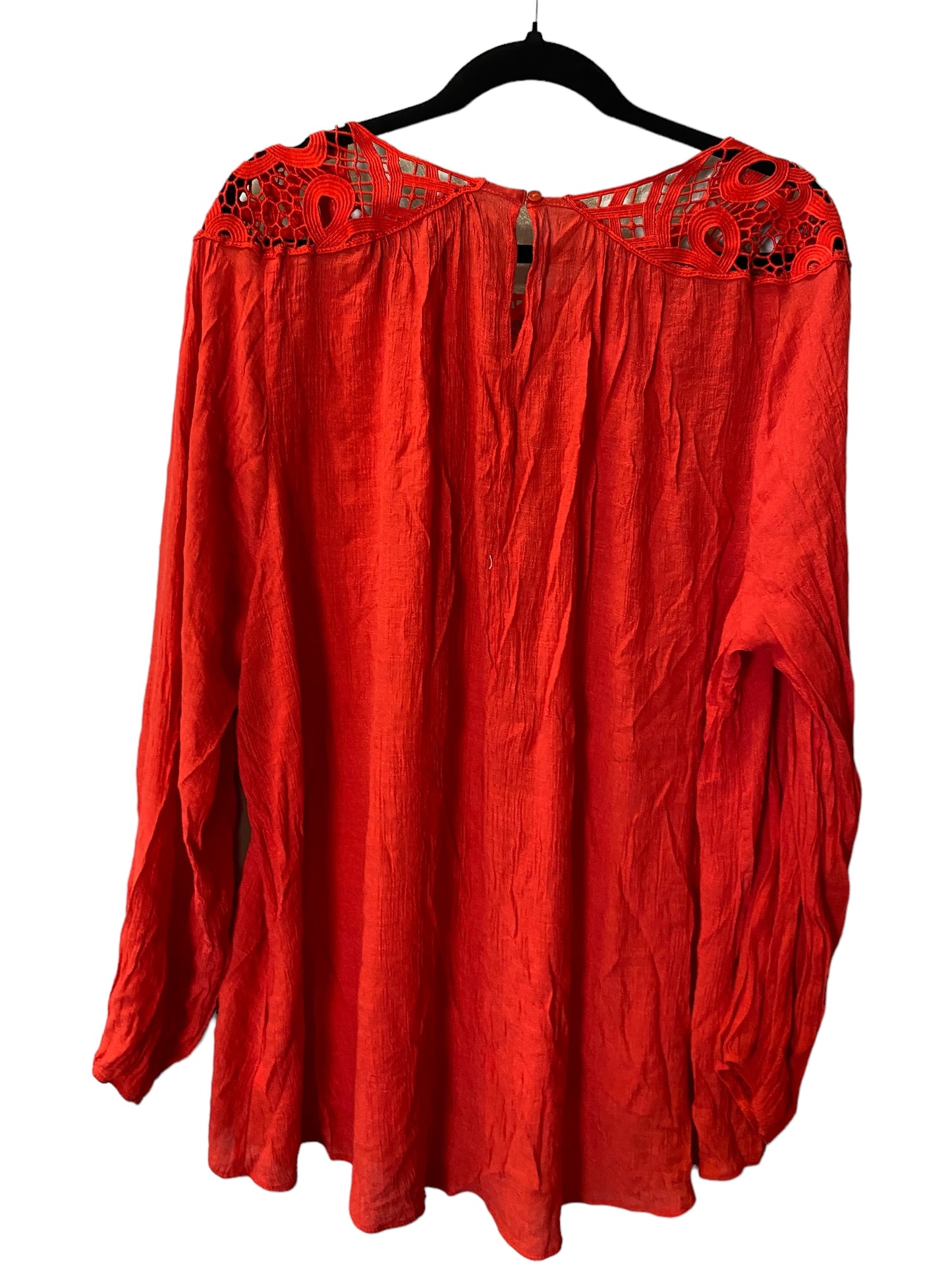 Top Long Sleeve By Lane Bryant In Red, Size: 2x