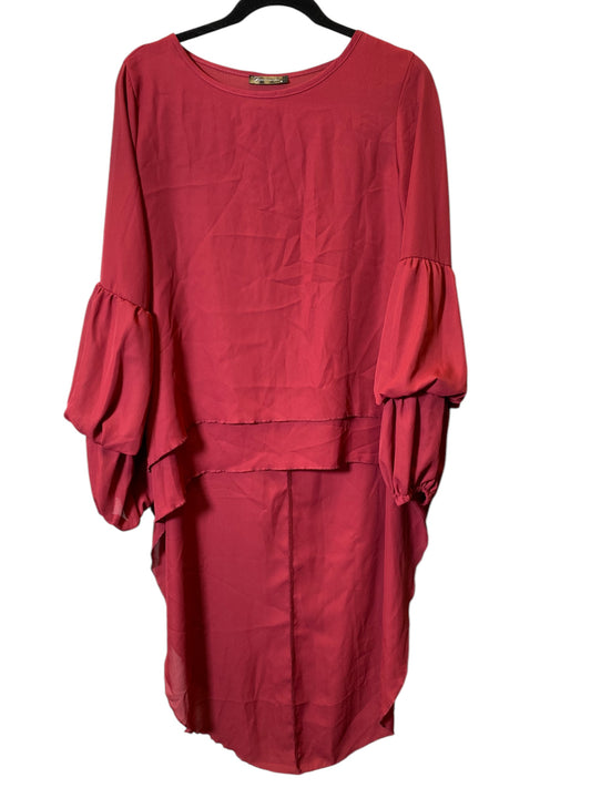 Tunic Long Sleeve By Cmc In Red, Size: S