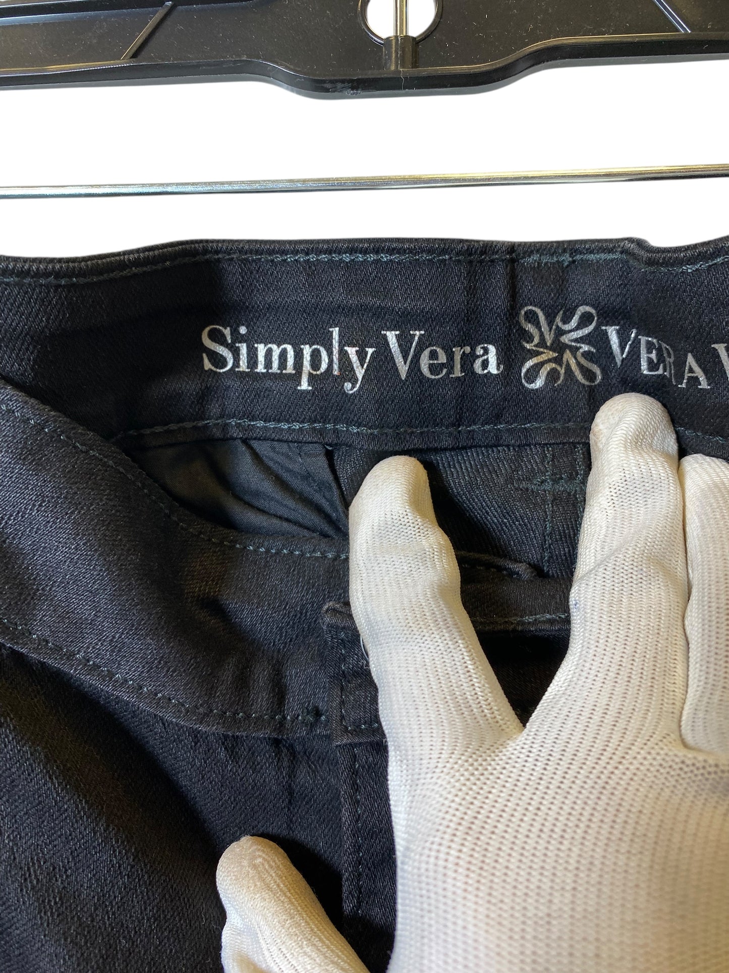 Jeans Boot Cut By Simply Vera In Black, Size: 16