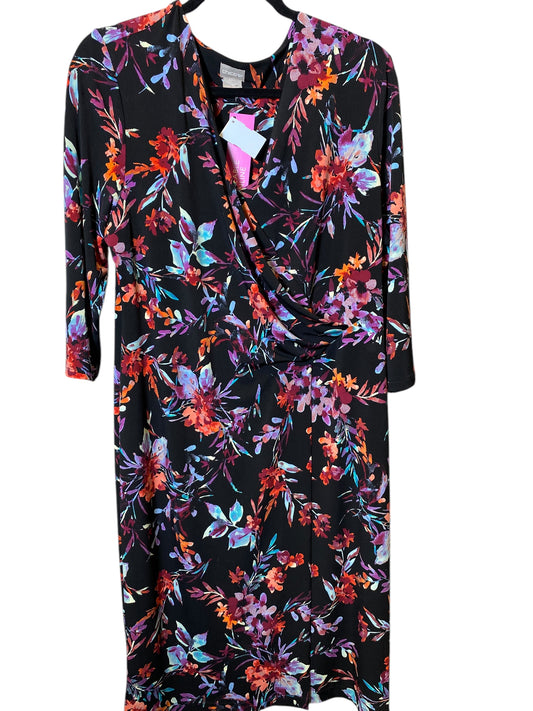 Dress Casual Midi By Chicos In Floral Print, Size: L