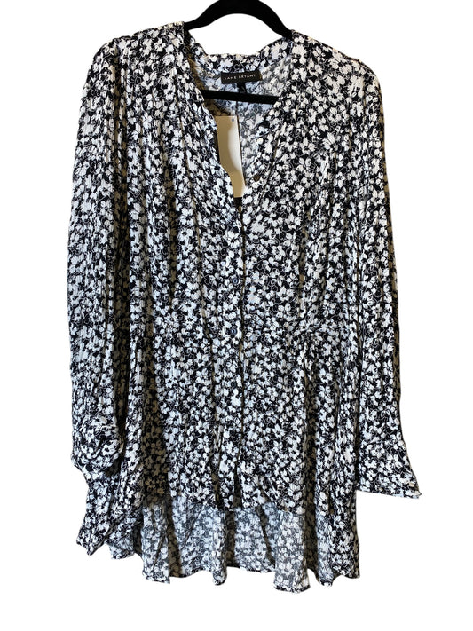 Blouse Long Sleeve By Lane Bryant In Black & White, Size: 2x