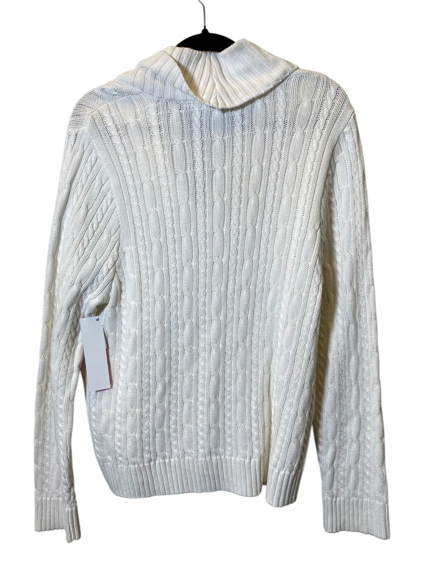 Sweater By Jeanne Pierre In White, Size: Xl