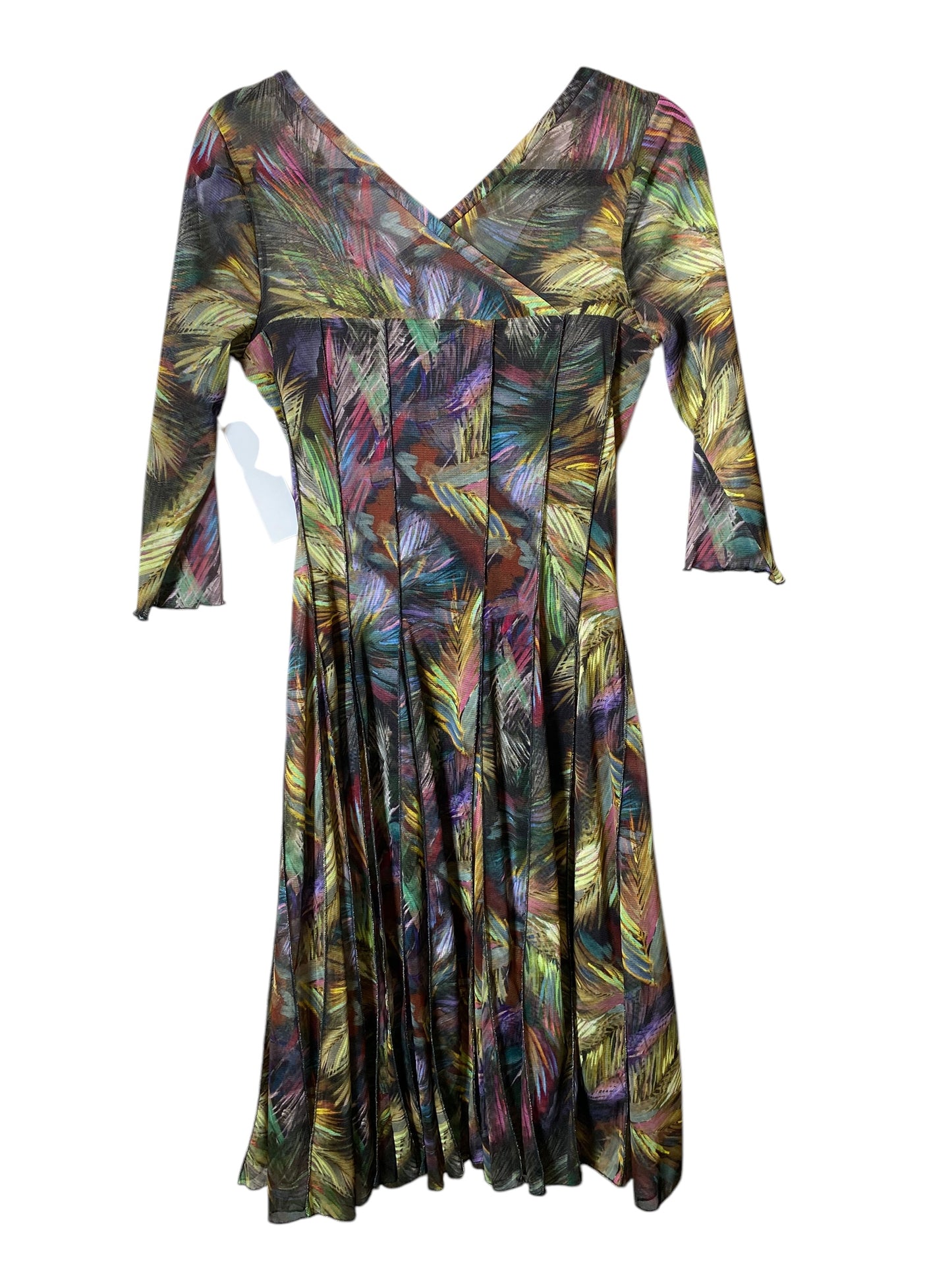 Dress Casual Midi By Cmc In Multi-colored, Size: S