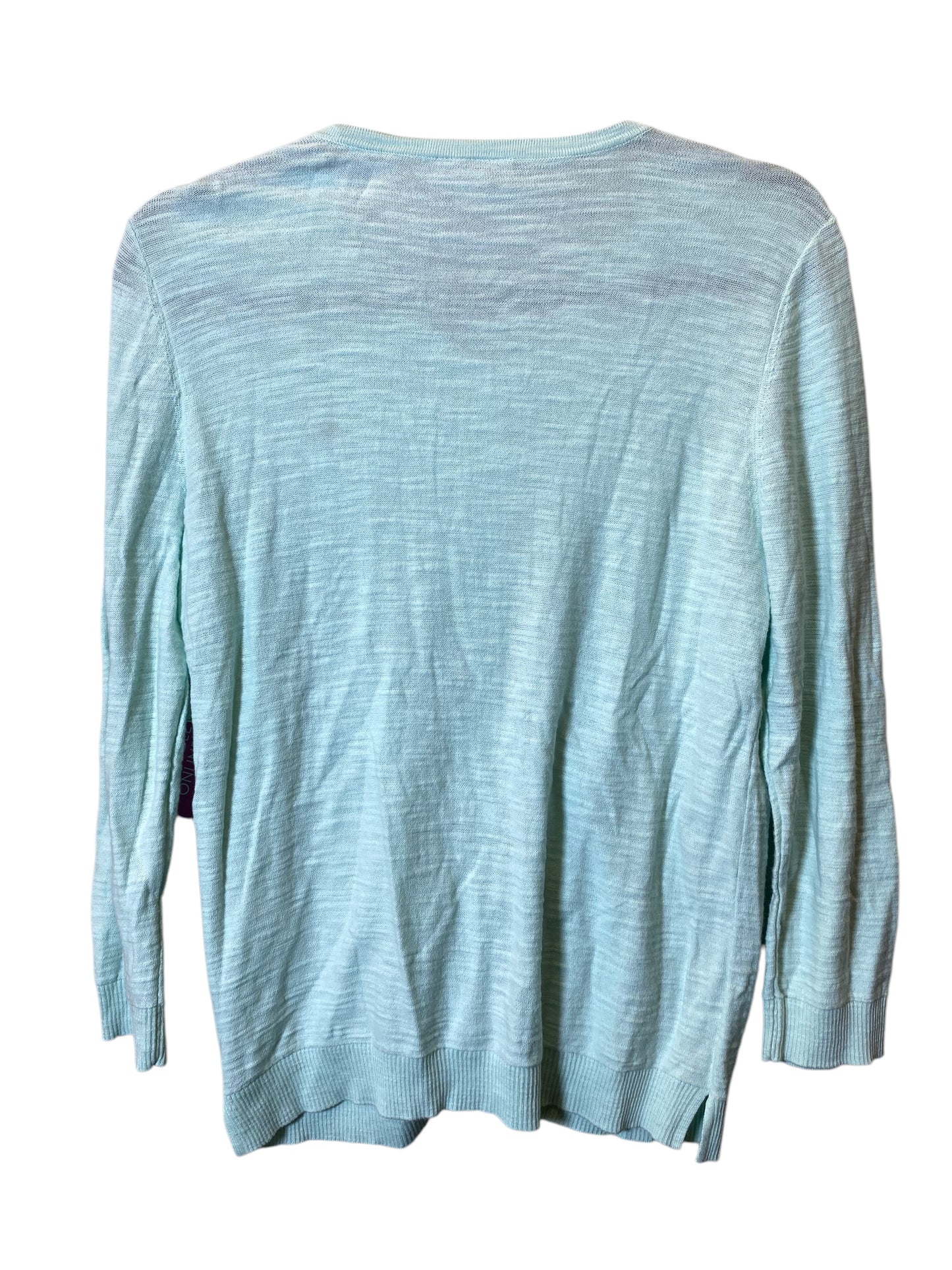 Sweater Cardigan By Loft In Aqua, Size: M