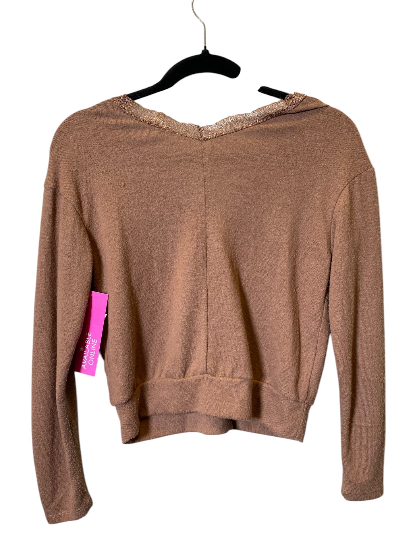 Top Long Sleeve By Cmc In Brown, Size: Xs