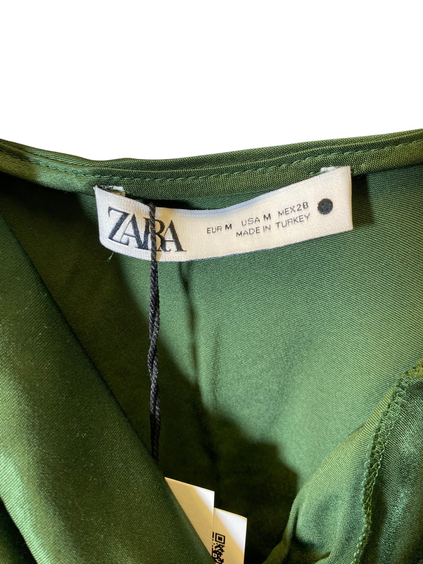 Dress Party Midi By Zara In Green, Size: M