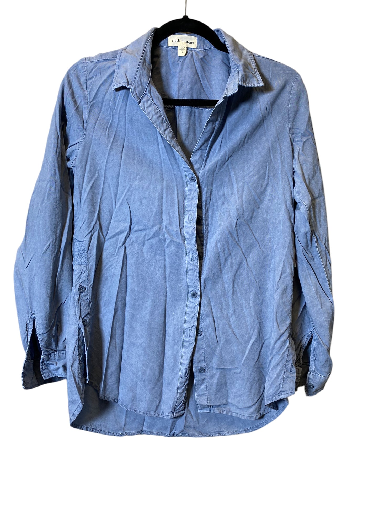 Blouse Long Sleeve By Cloth & Stone In Blue, Size: S