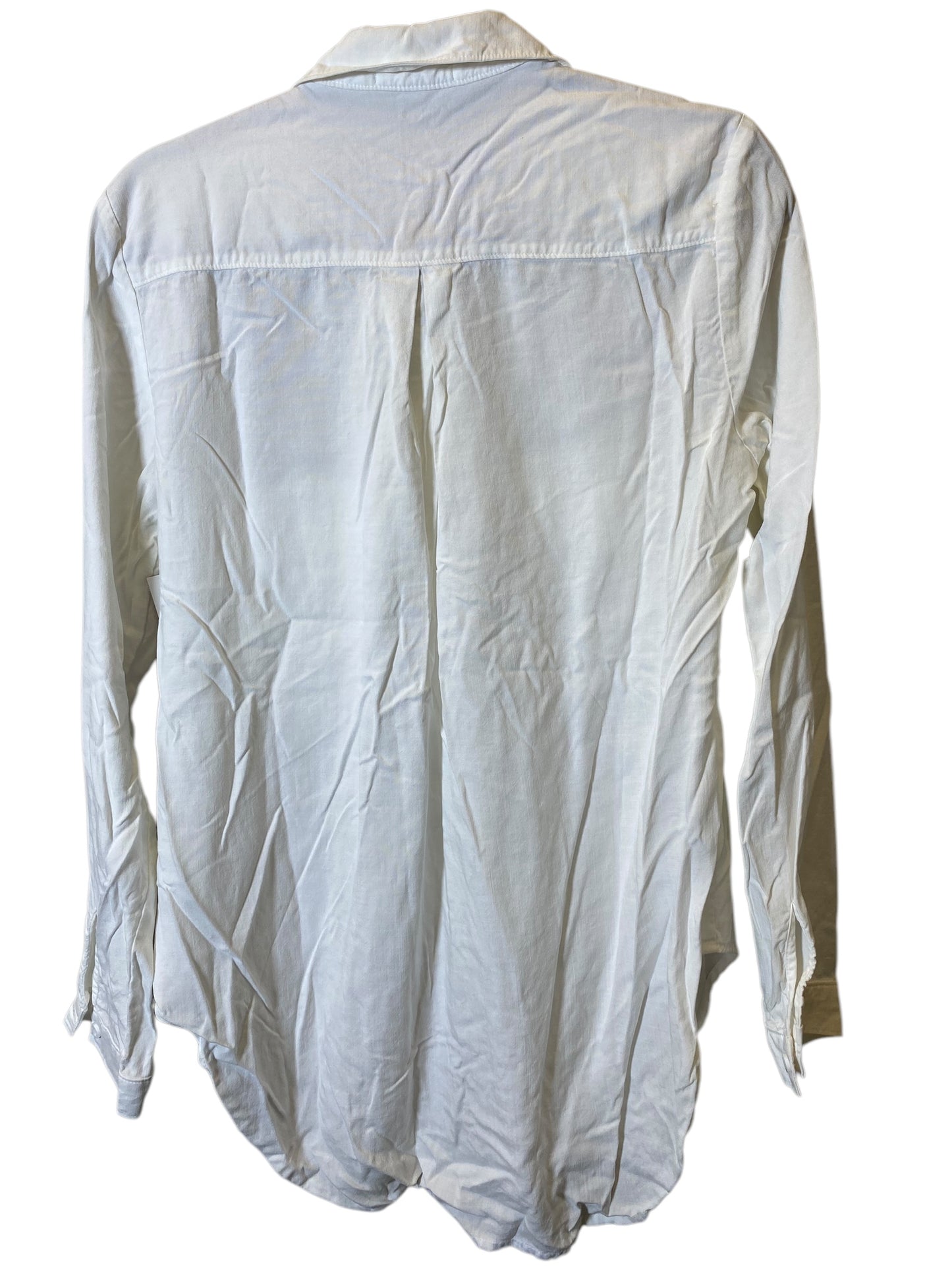 Blouse Long Sleeve By Cloth & Stone In White, Size: M