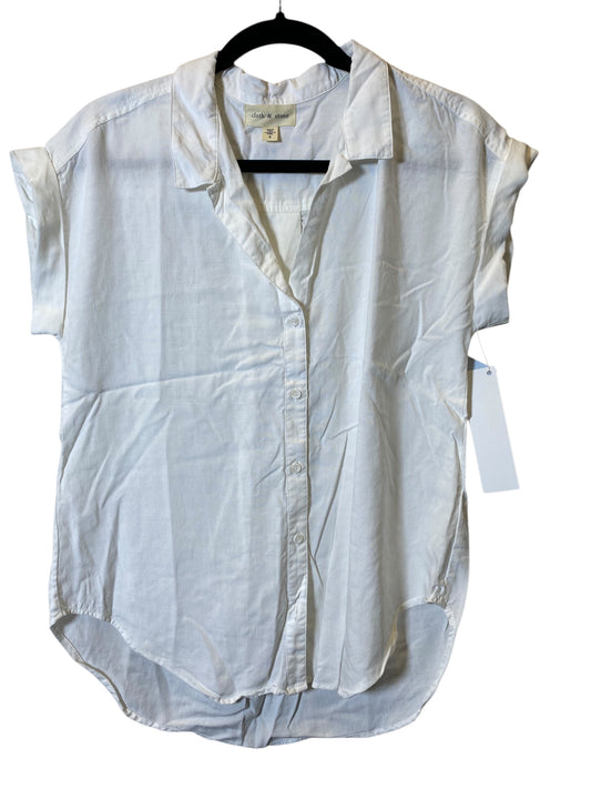 Blouse Short Sleeve By Cloth & Stone In White, Size: S