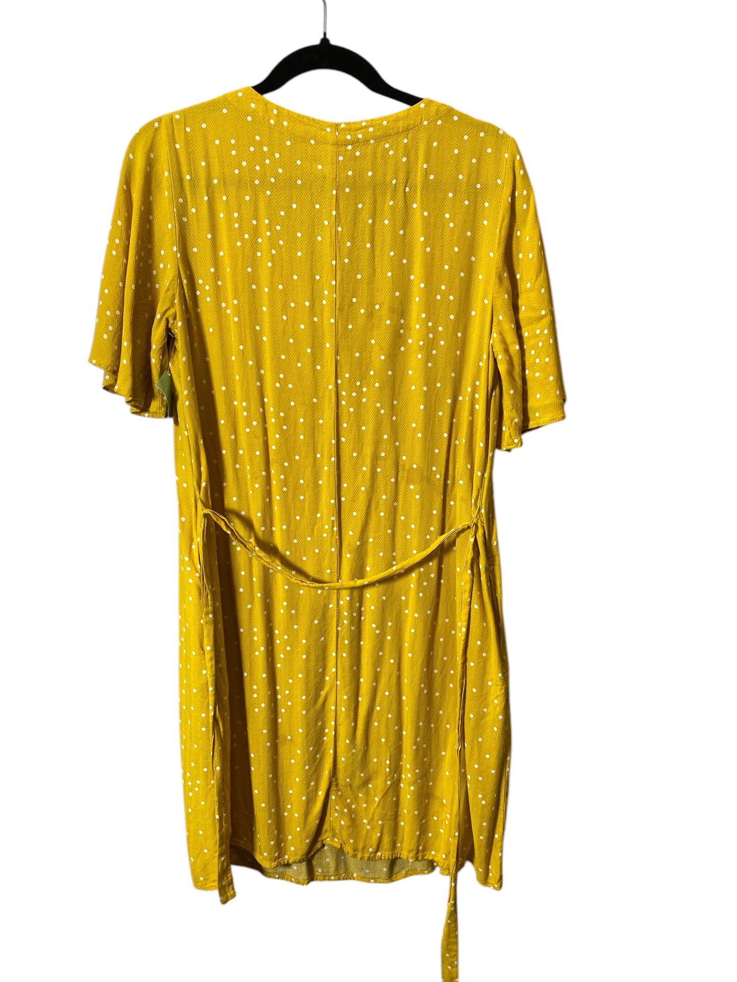 Dress Casual Midi By A New Day In Yellow, Size: M