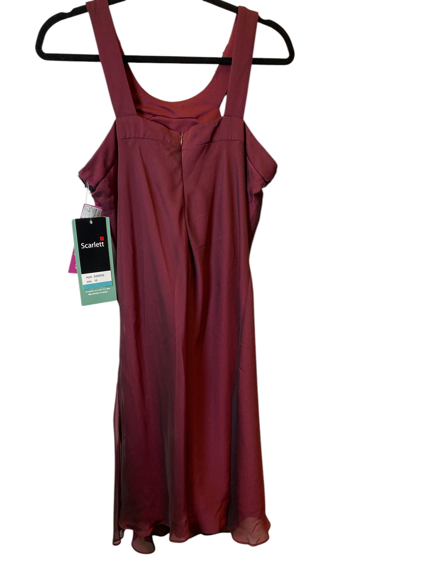 Dress Party Midi By Scarlett In Maroon, Size: M