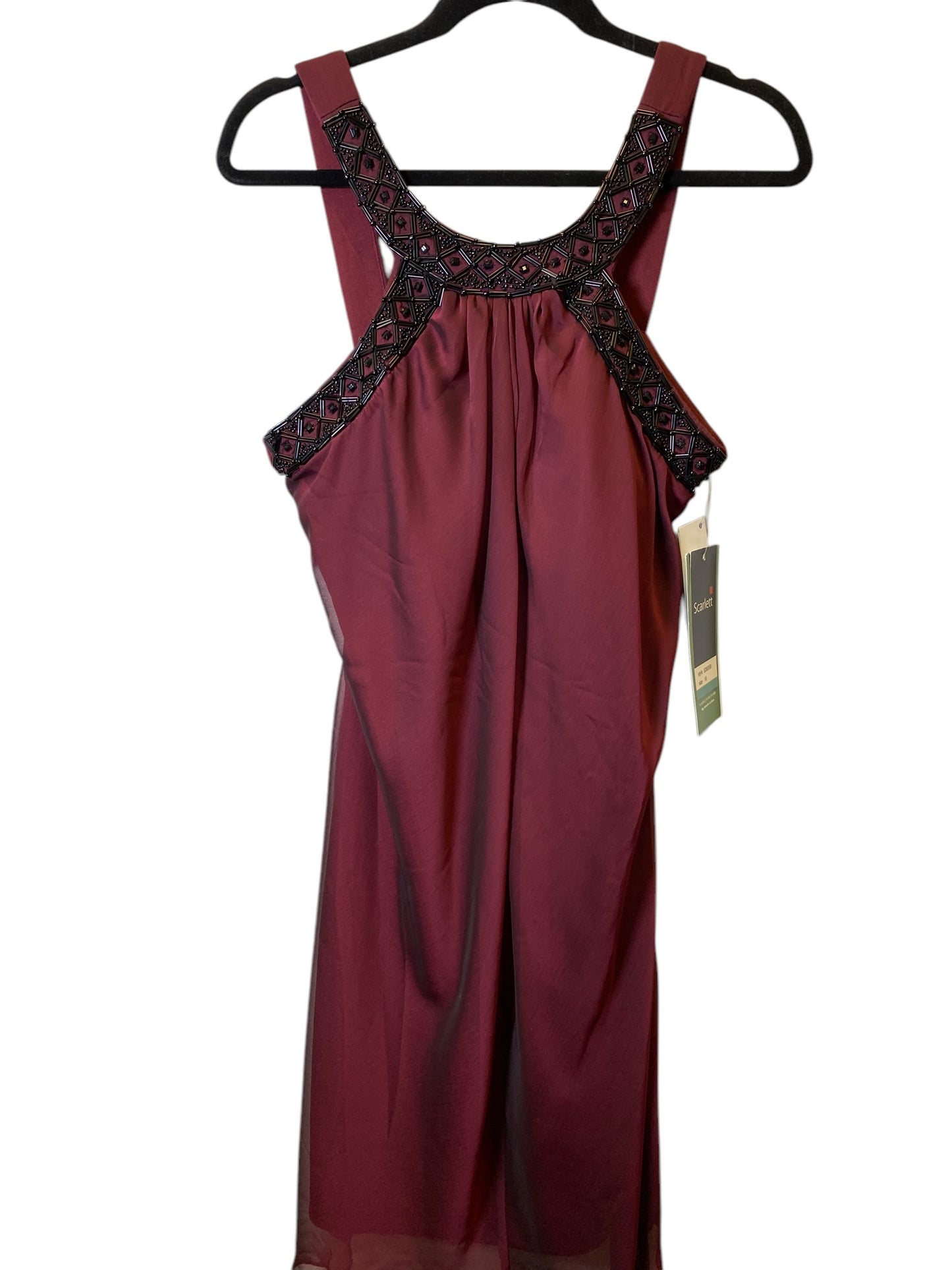 Dress Party Midi By Scarlett In Maroon, Size: M