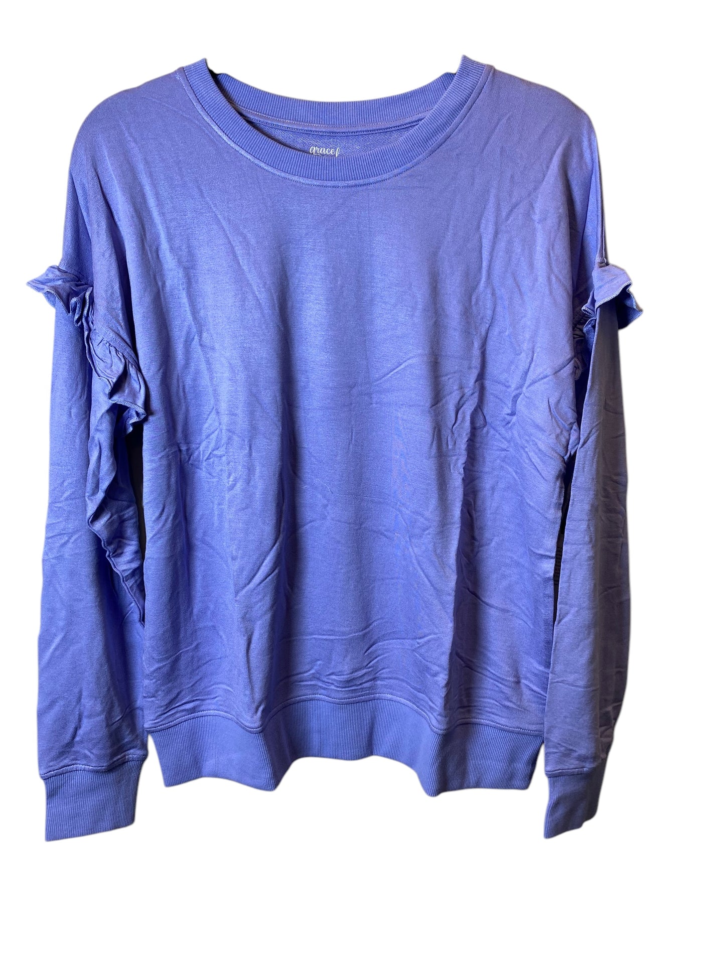 Top Long Sleeve By Cmc In Purple, Size: M