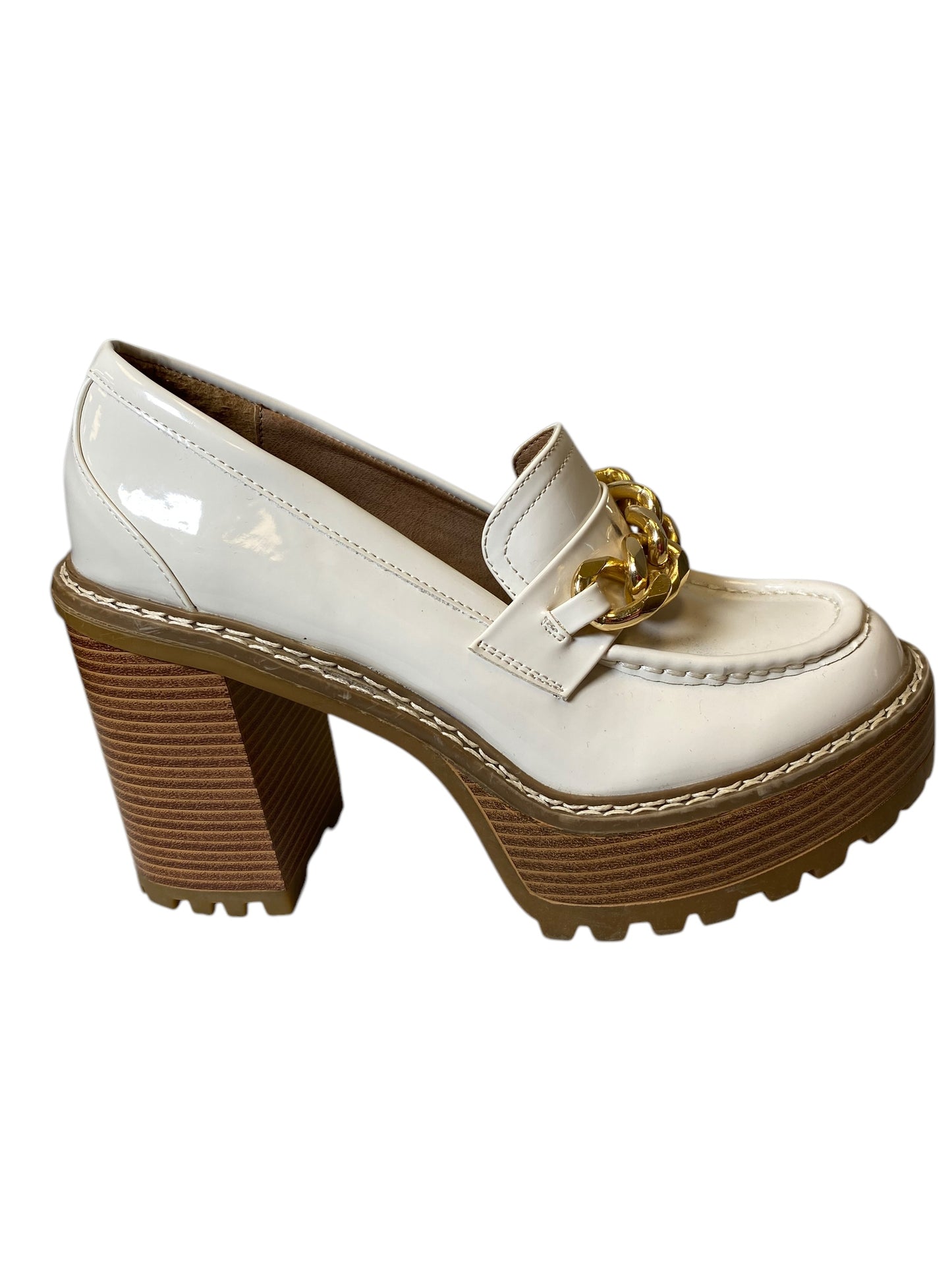 Shoes Heels Block By Madden Girl In Cream, Size: 7.5