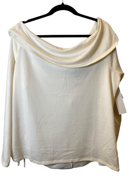 Top Long Sleeve By Lane Bryant In Cream, Size: 1x