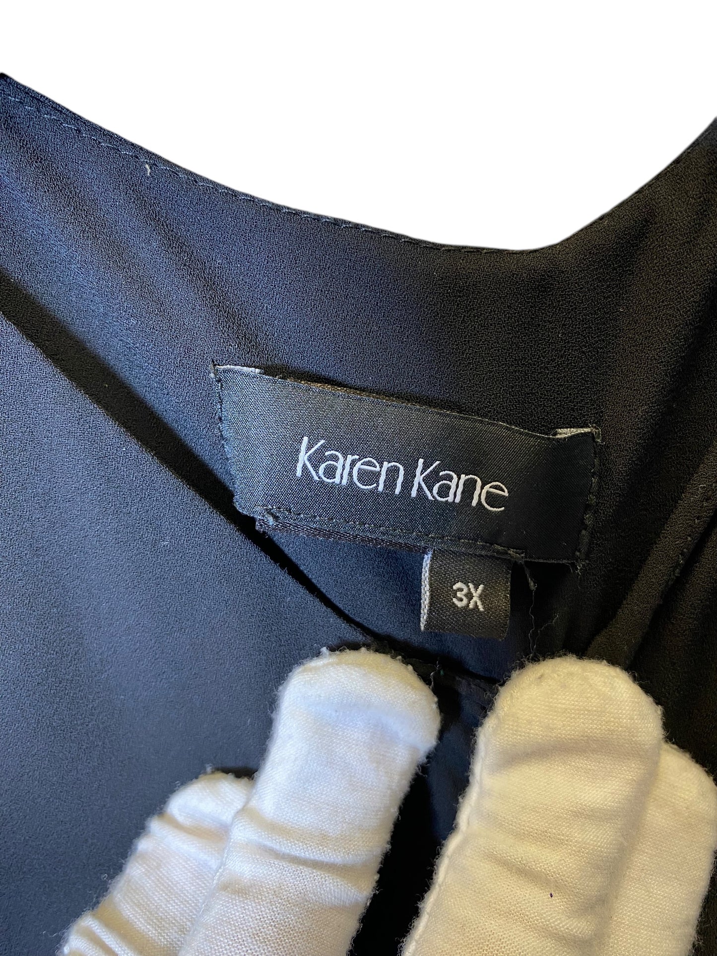 Top Long Sleeve By Karen Kane In Black, Size: 3x