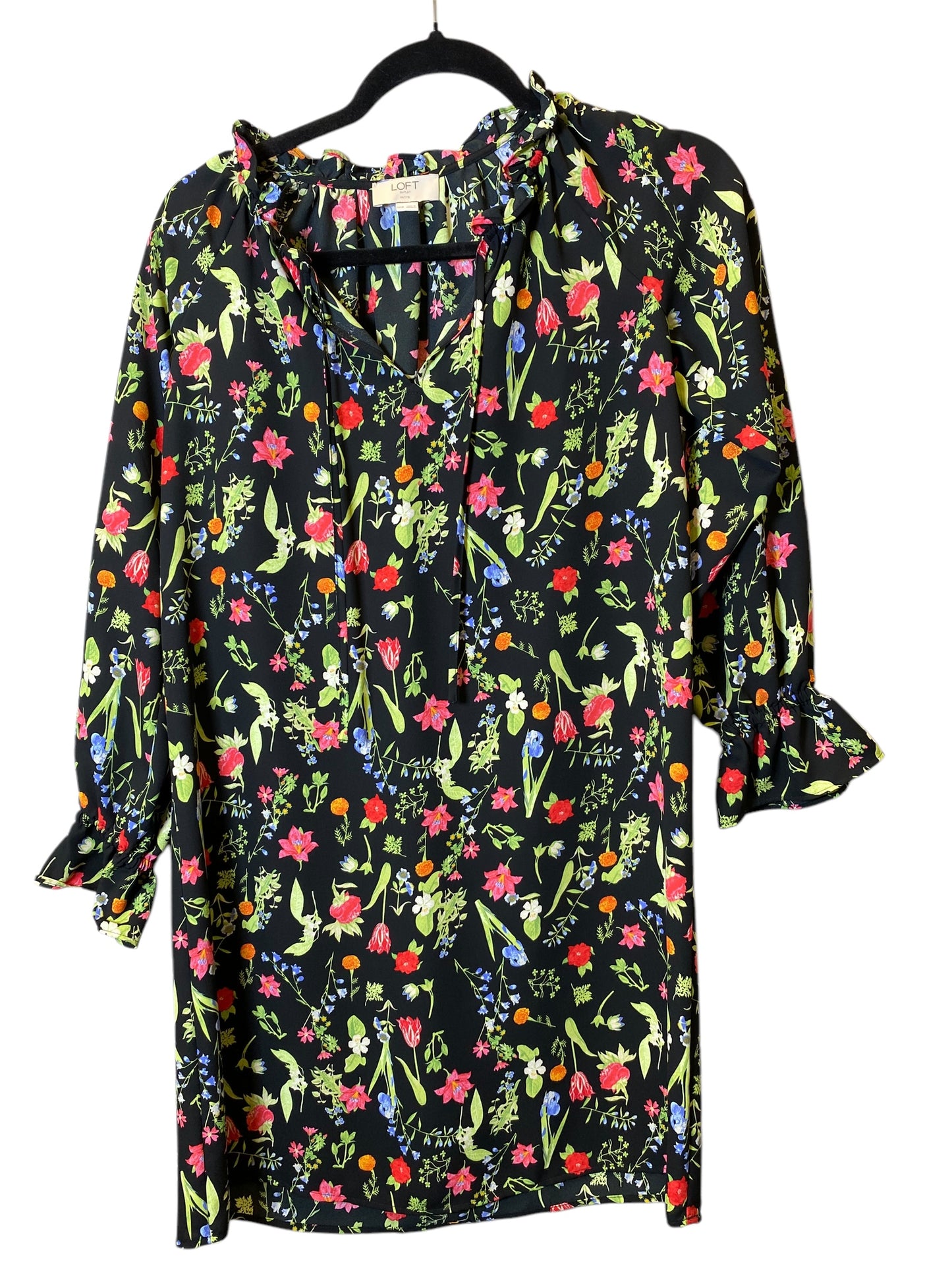 Dress Casual Midi By Loft In Floral Print, Size: Xxsp