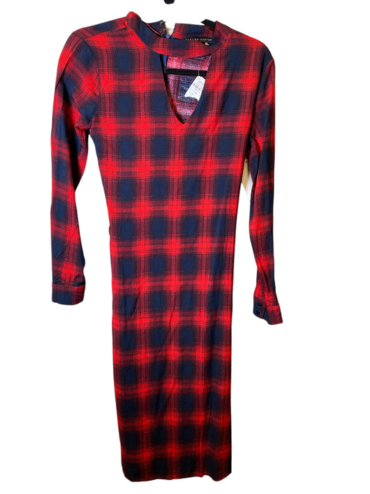 Tunic Long Sleeve By English Factory In Plaid Pattern, Size: S