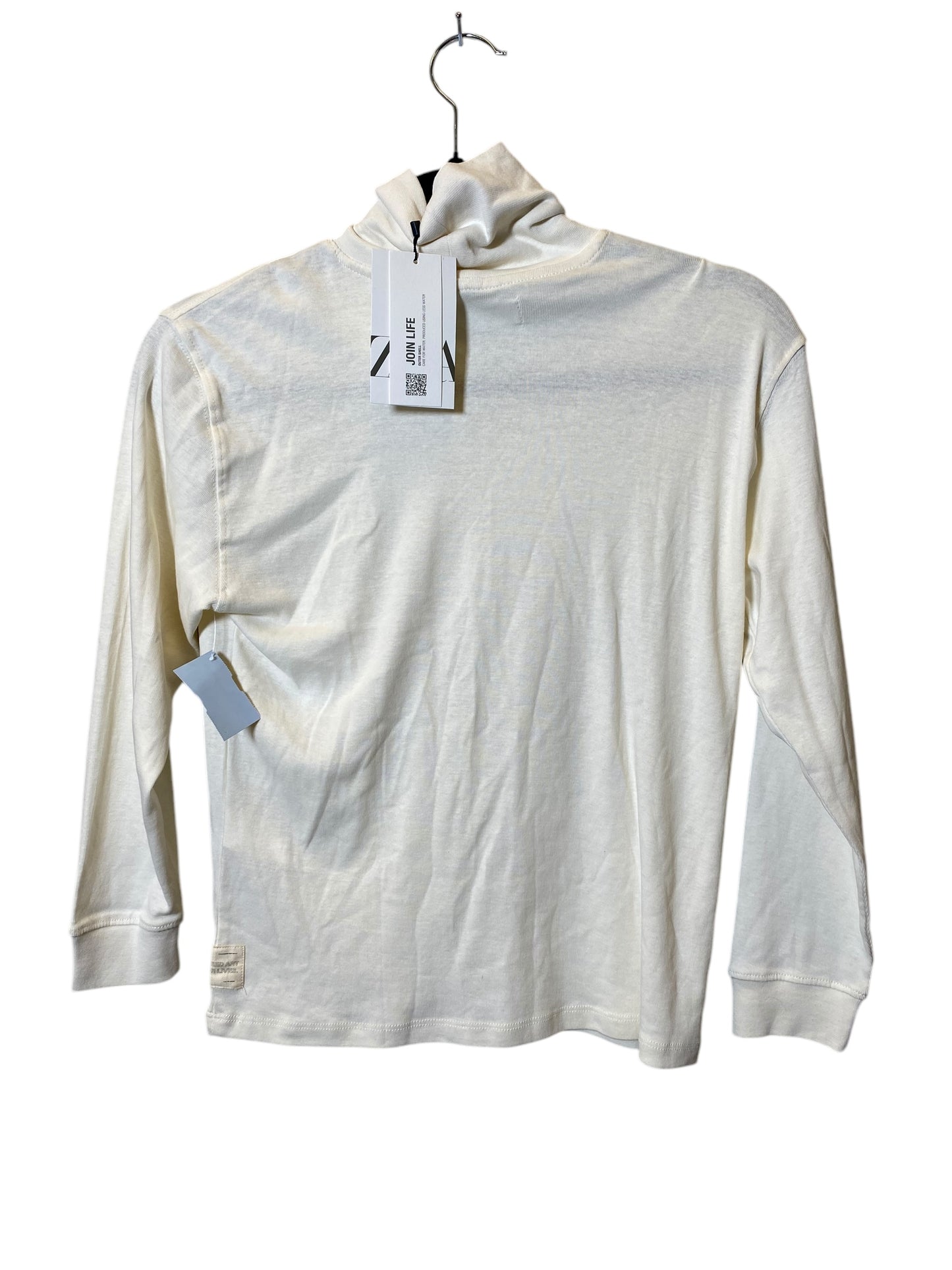 Sweatshirt Collar By Zara In Cream, Size: S