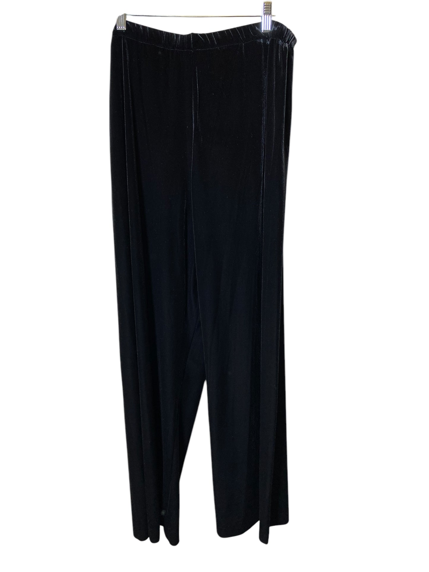 Pants Velvet By Alex Evenings In Black, Size: Xl