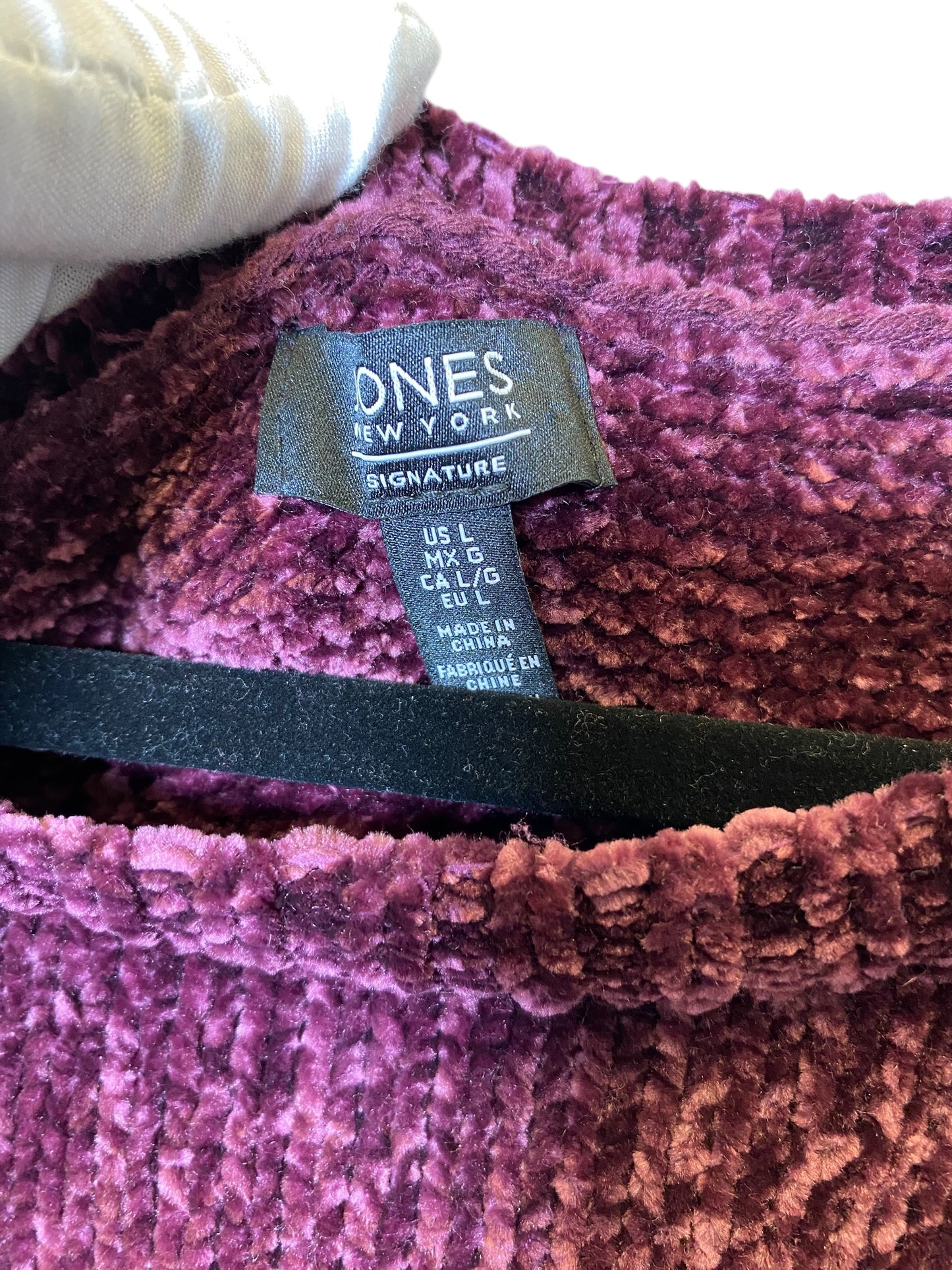 Sweater By Jones New York In Maroon, Size: L