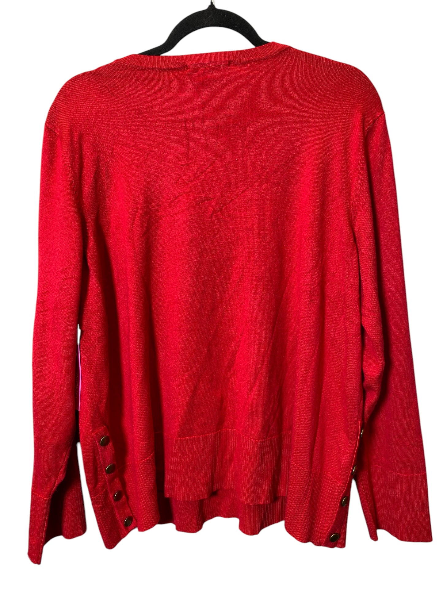 Sweater By Investments In Red, Size: 2x