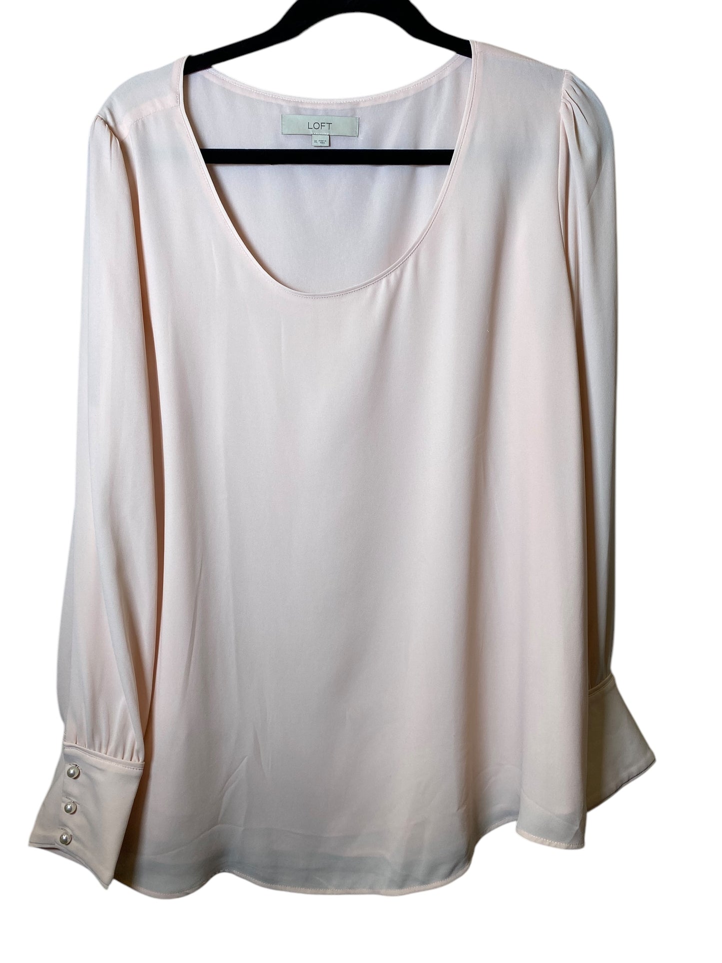 Top Long Sleeve By Loft In Pink, Size: Xl