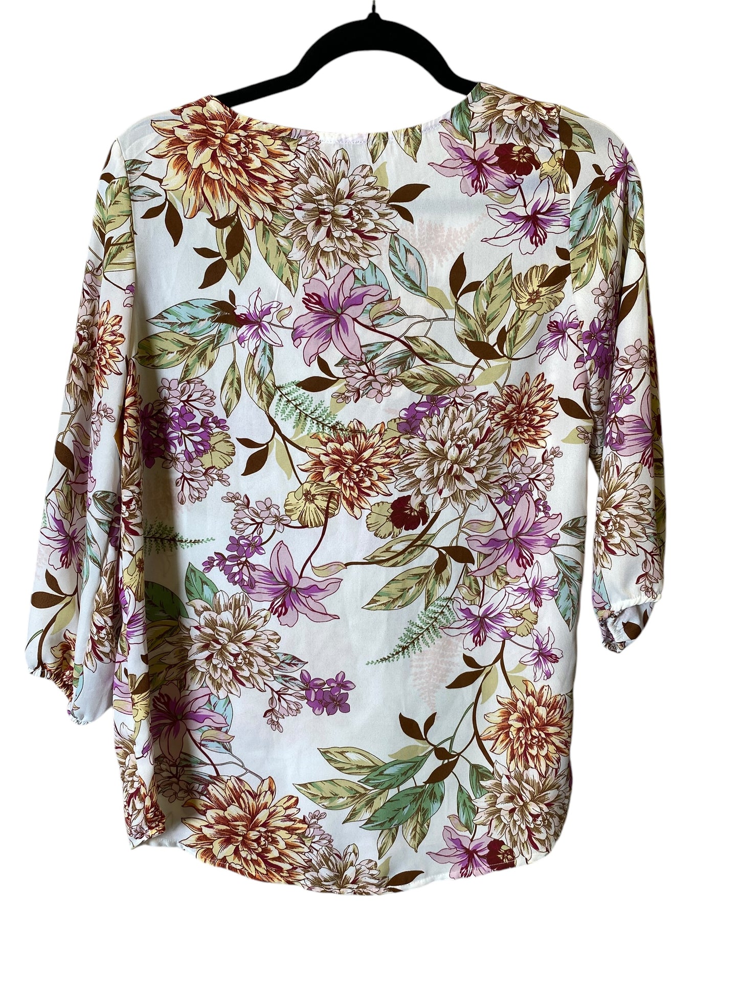 Top 3/4 Sleeve By Misia In Floral Print, Size: M