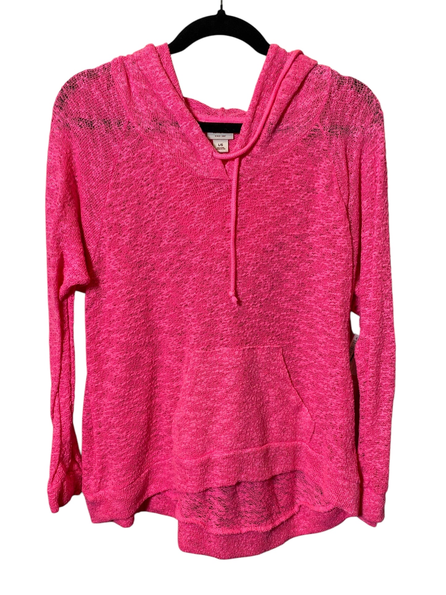 Sweatshirt Hoodie By Mossimo In Pink, Size: L