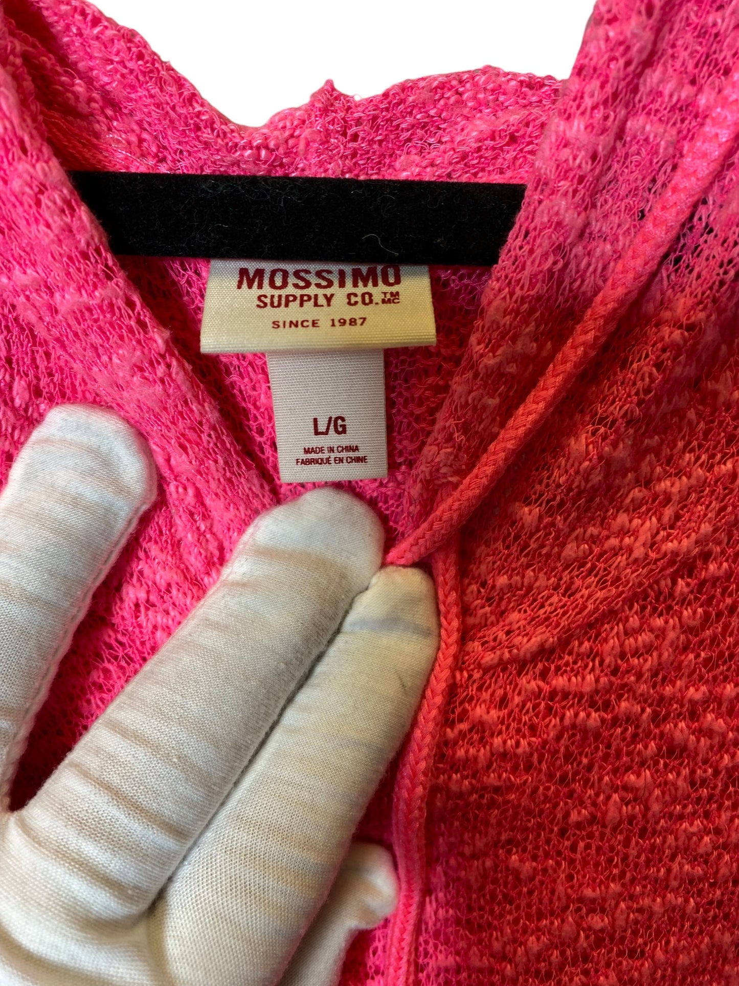 Sweatshirt Hoodie By Mossimo In Pink, Size: L