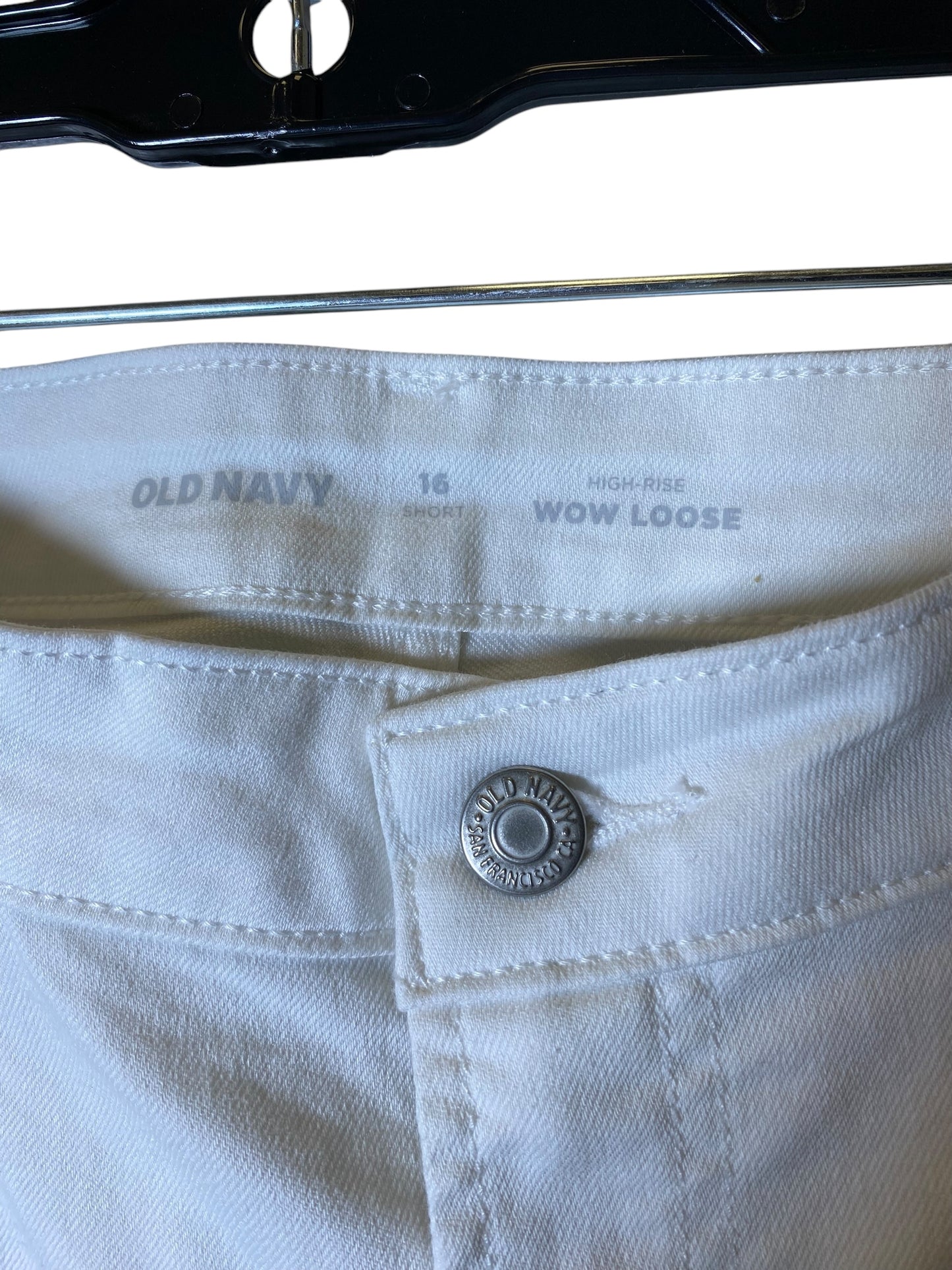 Jeans Straight By Old Navy In White, Size: 16