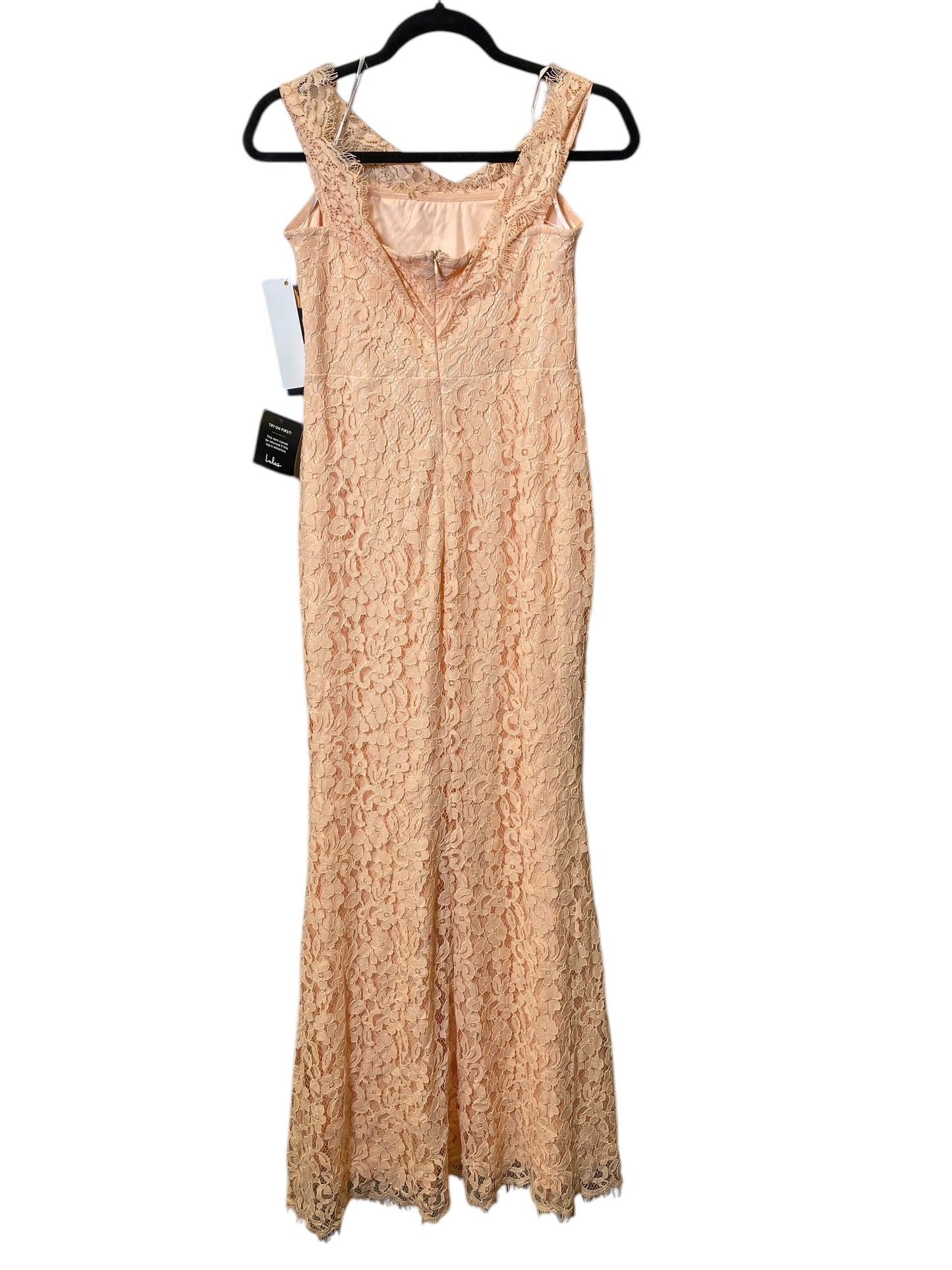 Dress Party Long By Lulus In Peach, Size: M