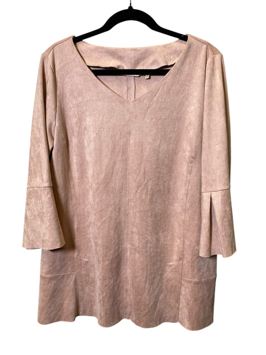 Top 3/4 Sleeve By Soft Surroundings In Pink, Size: S