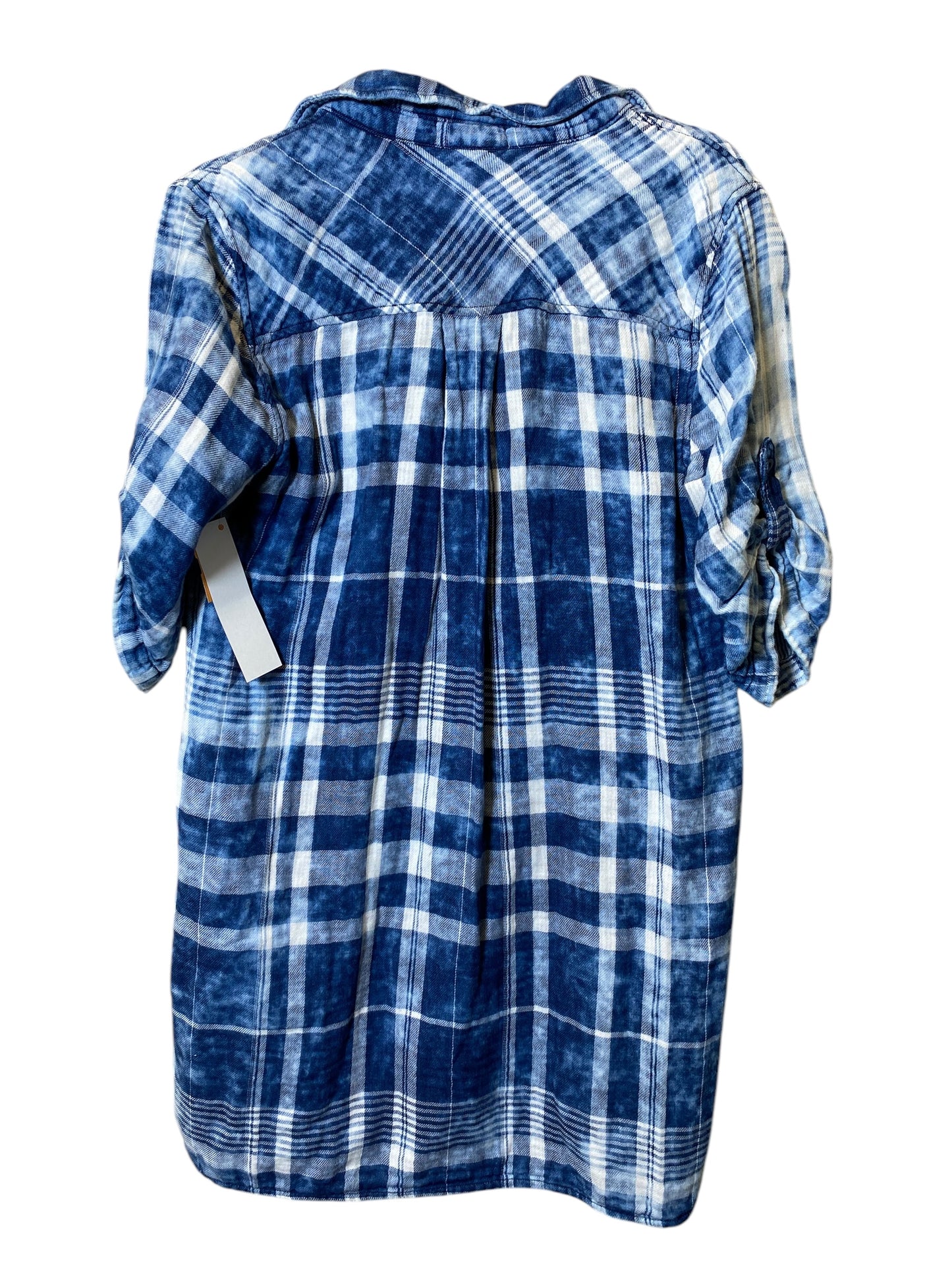 Dress Casual Midi By Cloth & Stone In Plaid Pattern, Size: M