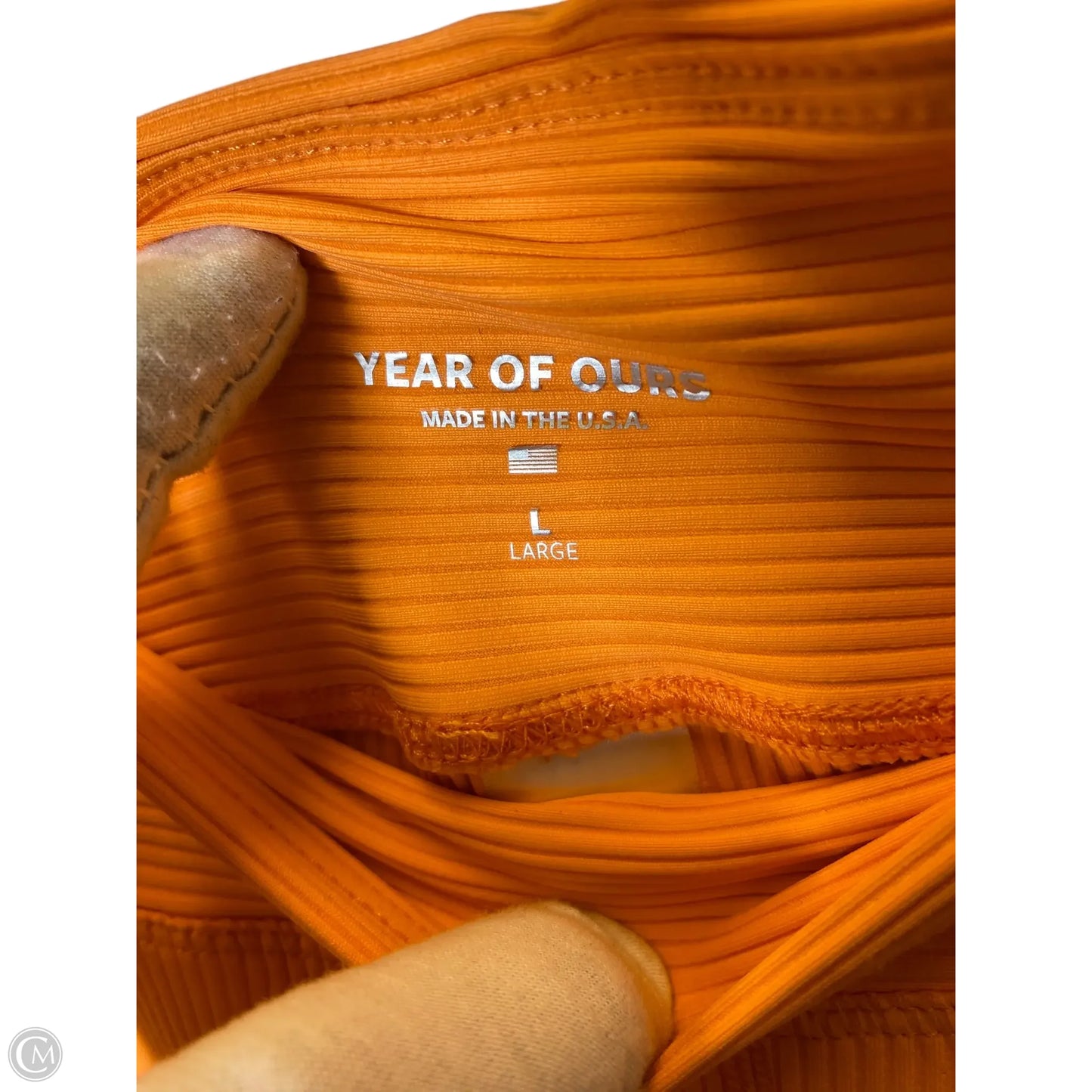 Athletic Leggings By Year Of Ours In Orange, Size: L