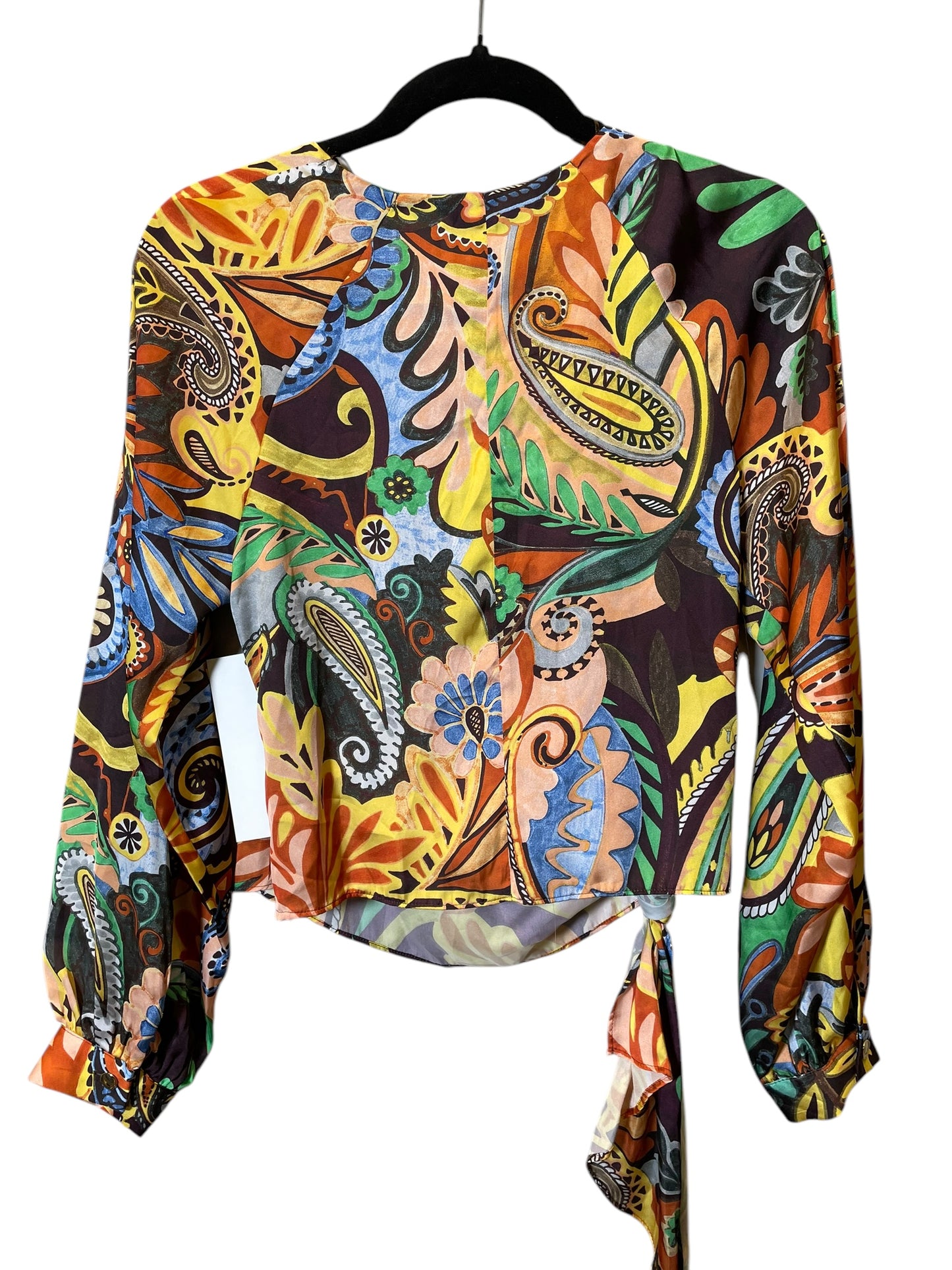 Top Long Sleeve By Zara In Multi-colored, Size: M