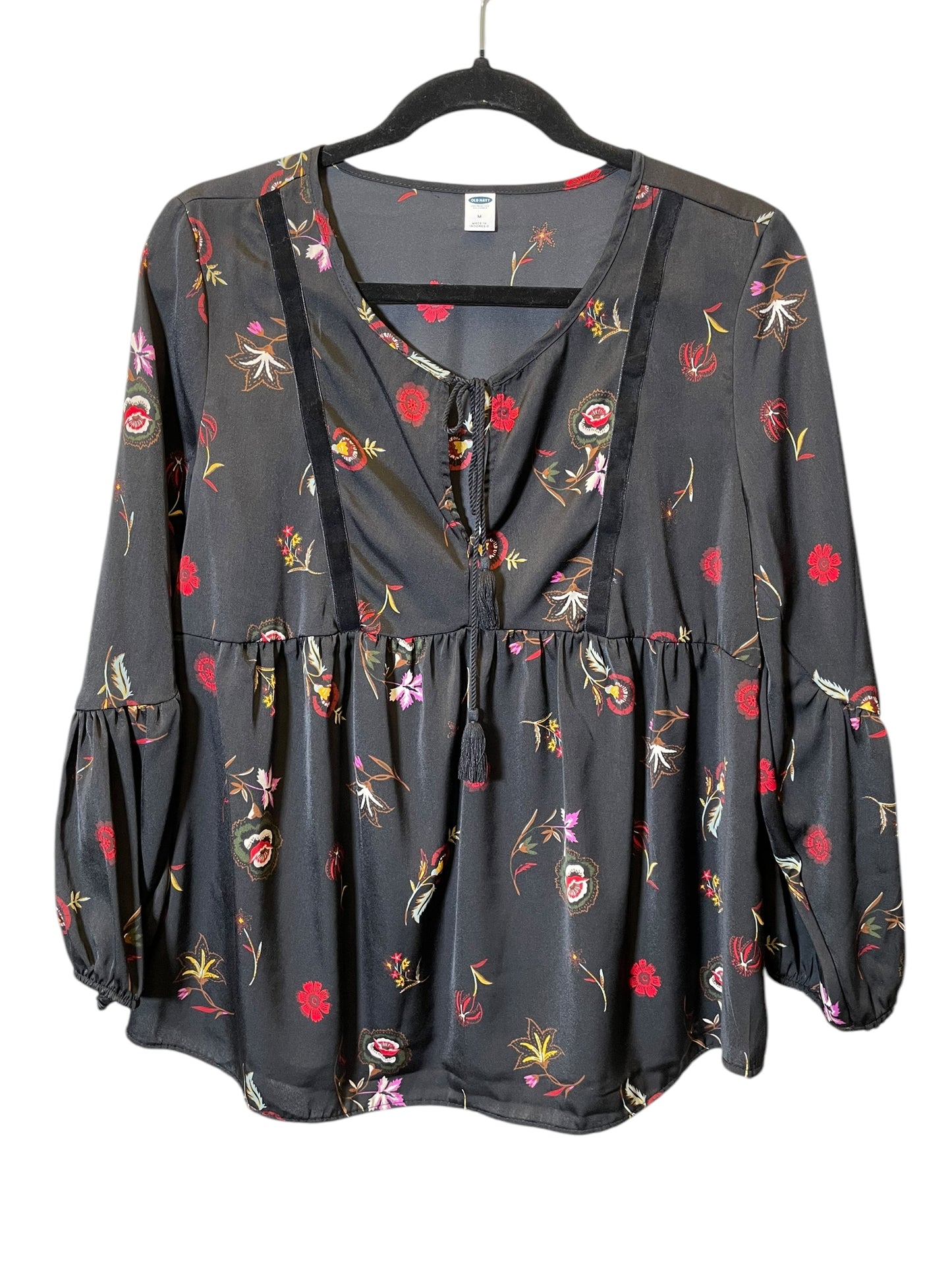 Top Long Sleeve By Old Navy In Floral Print, Size: M