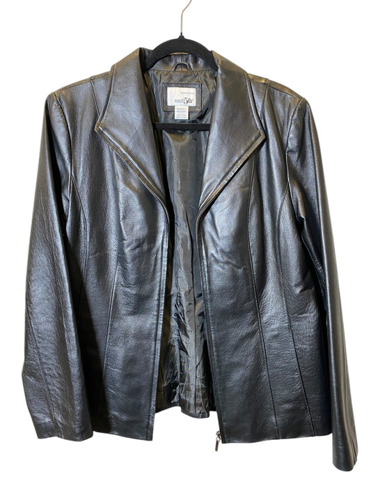 Jacket Leather By East 5th In Black, Size: M