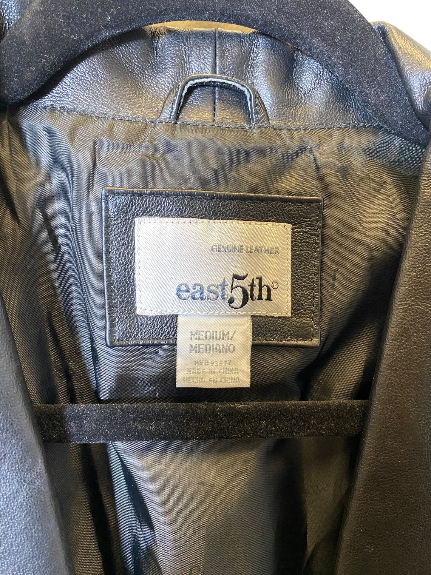 Jacket Leather By East 5th In Black, Size: M