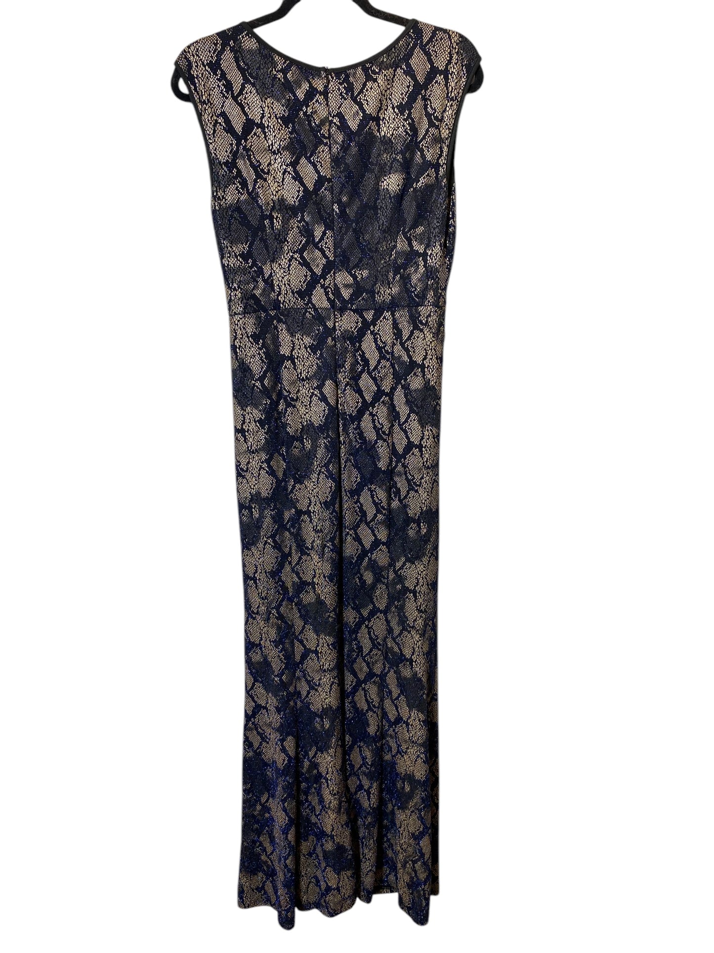 Dress Party Long By Cmc In Blue & Gold, Size: M