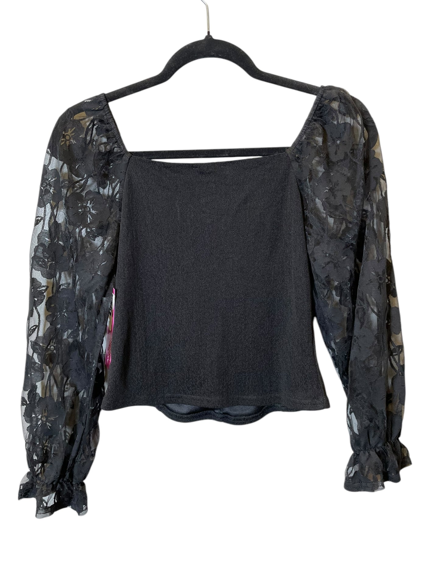 Top Long Sleeve By Cmc In Black, Size: M