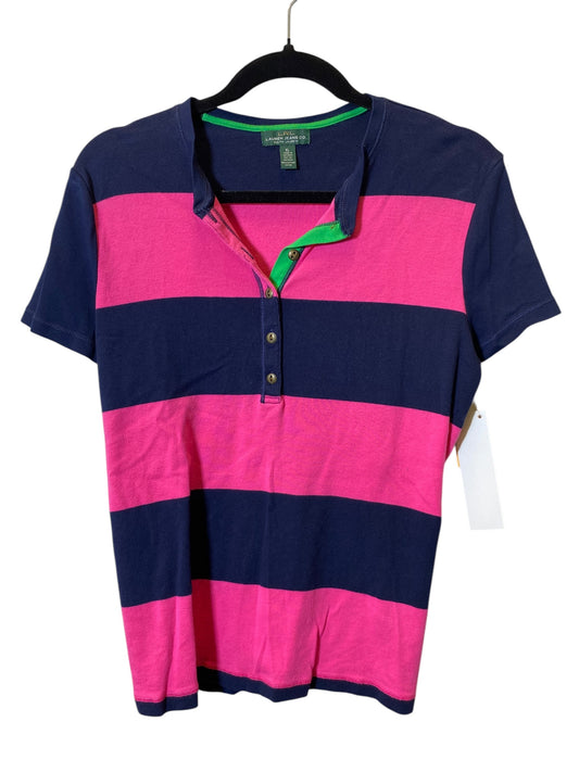 Top Short Sleeve Basic By Lauren By Ralph Lauren In Multi-colored, Size: Xl