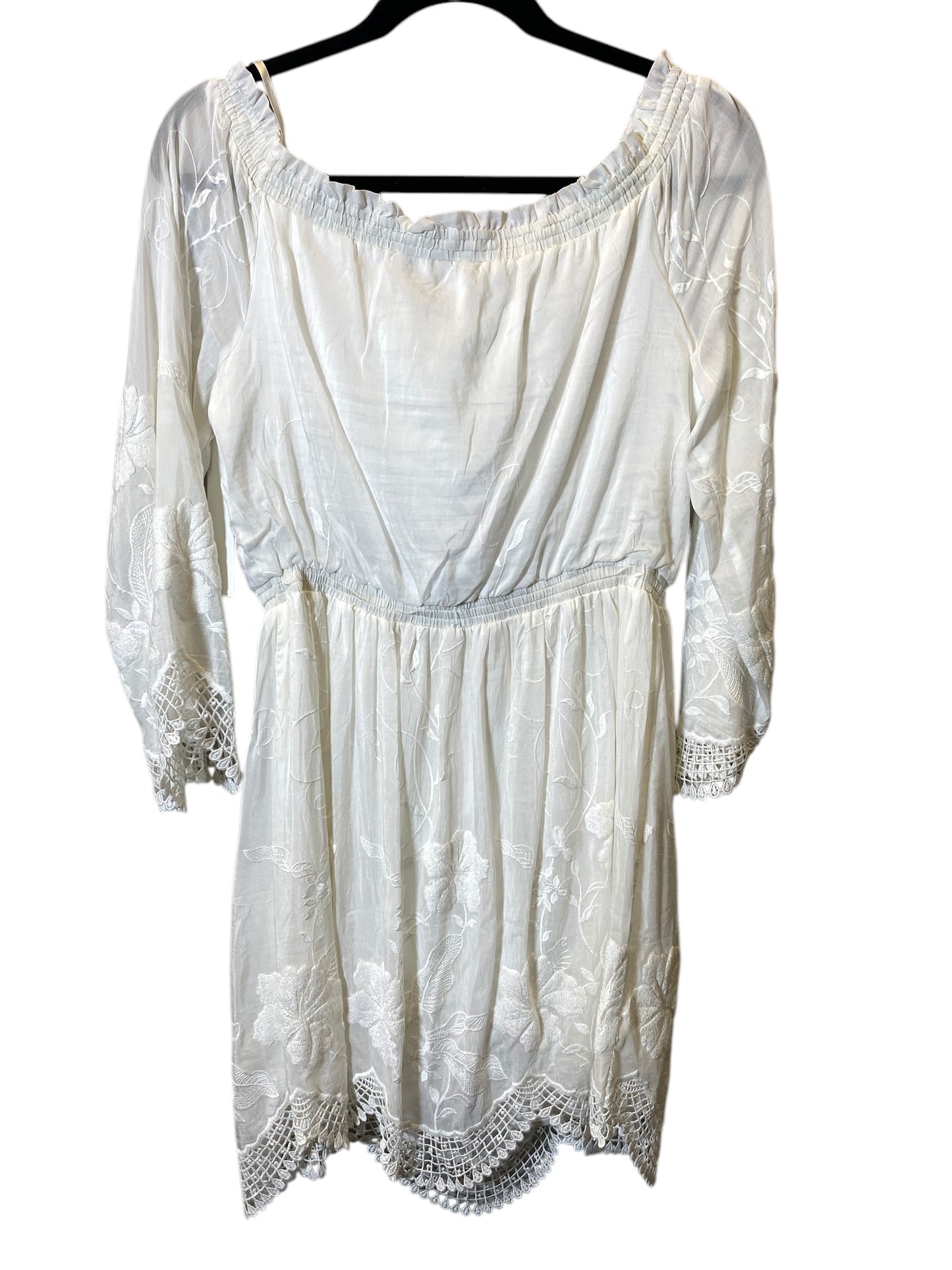 Dress Casual Midi By Bebe In White, Size: M