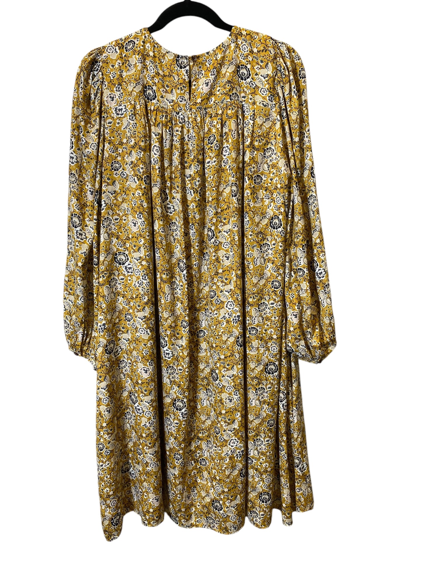 Dress Casual Midi By Ann Taylor In Yellow, Size: L