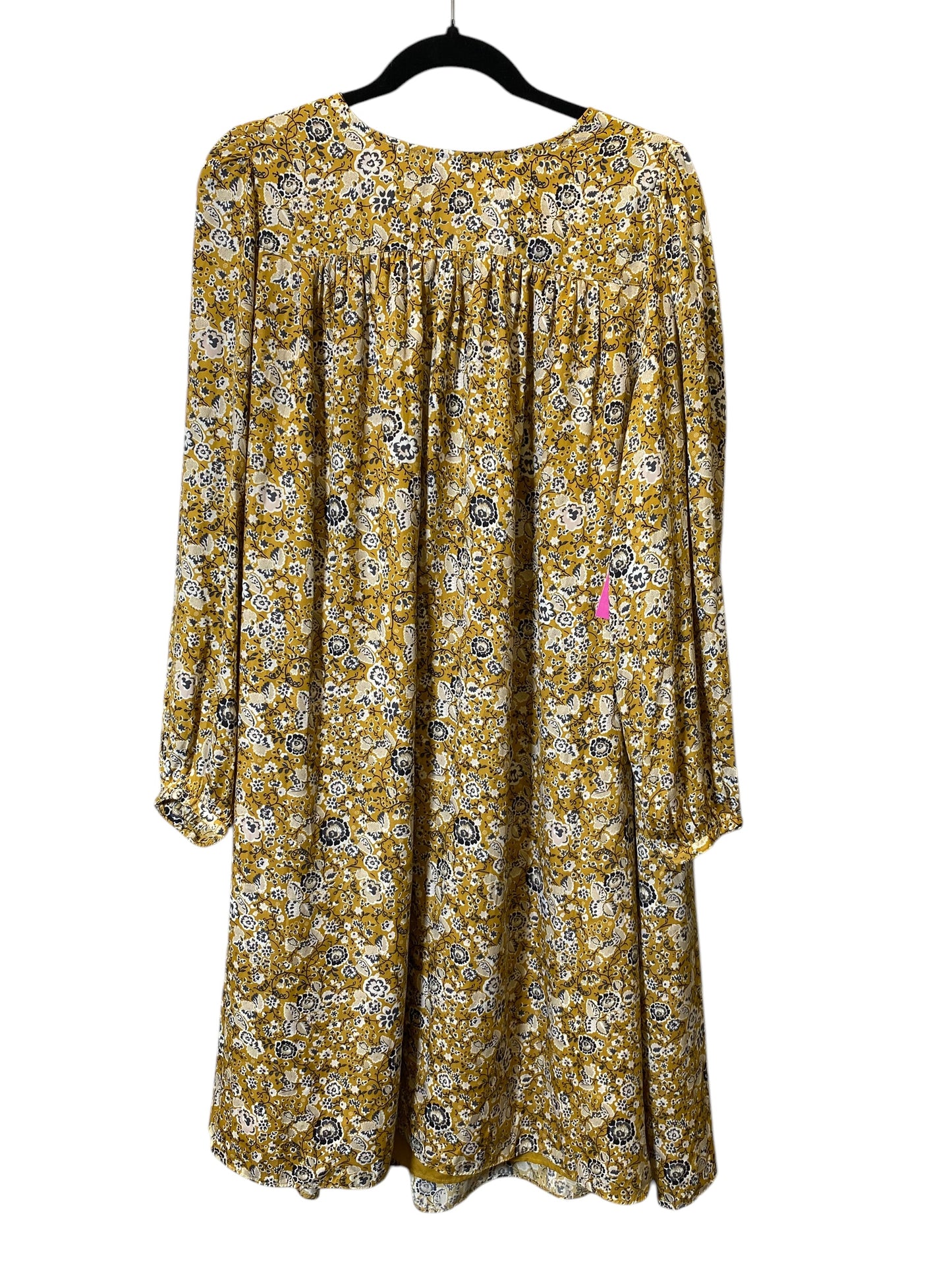 Dress Casual Midi By Ann Taylor In Yellow, Size: L