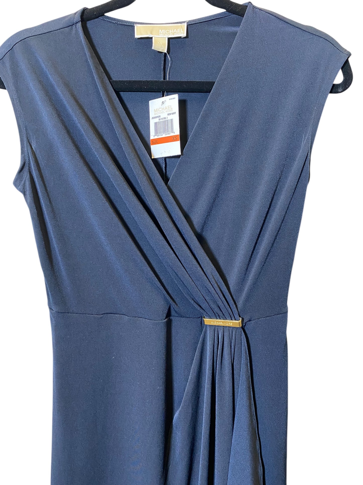 Dress Casual Midi By Michael By Michael Kors In Navy, Size: Xs