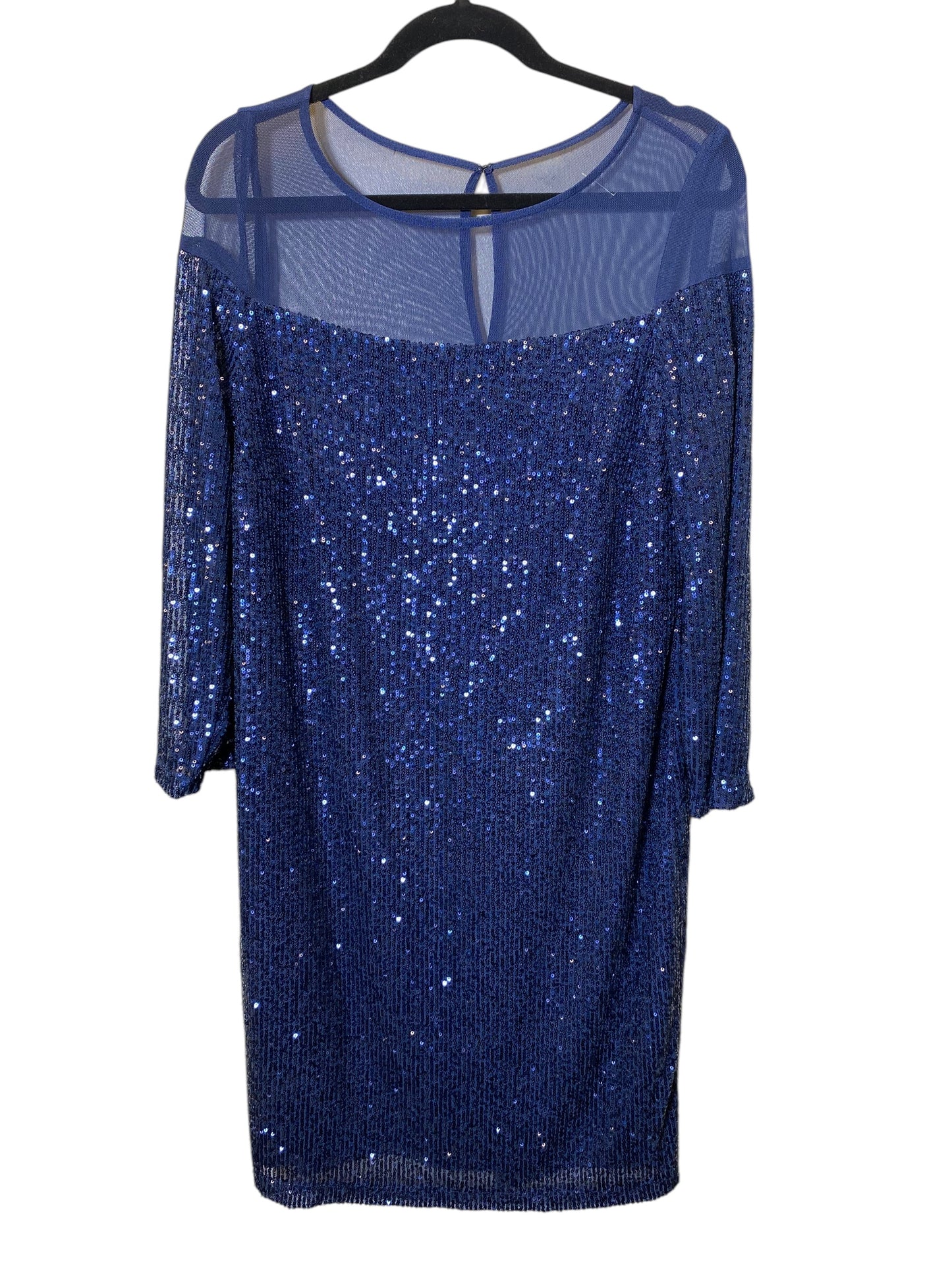 Dress Party Midi By R And M Richards In Blue, Size: L