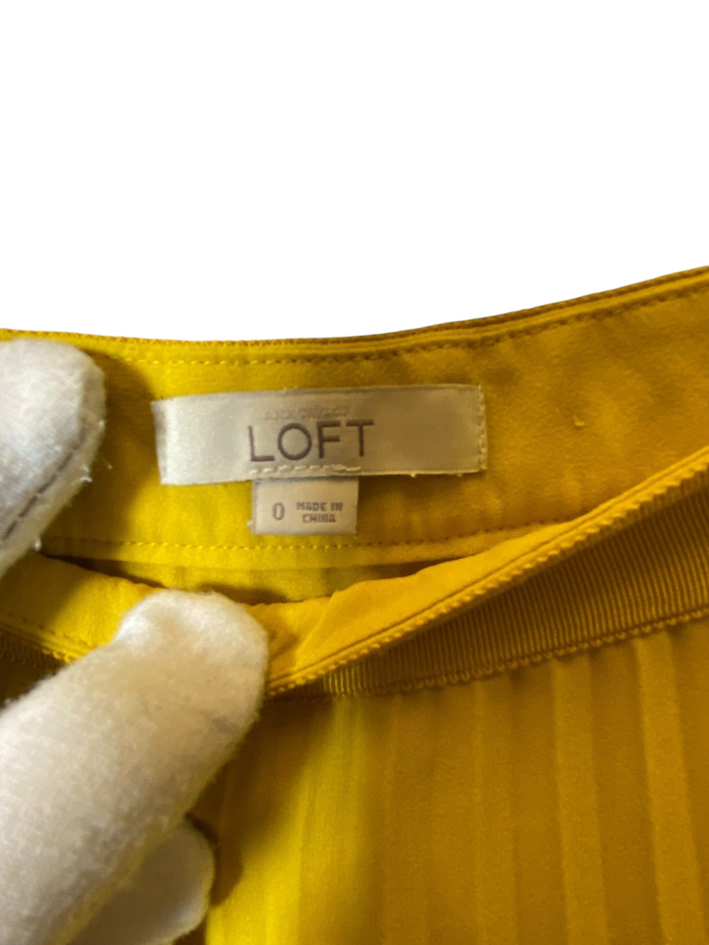 Skirt Mini & Short By Loft In Yellow, Size: 0